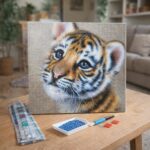 Broderie Diamant - Bébé Tigre