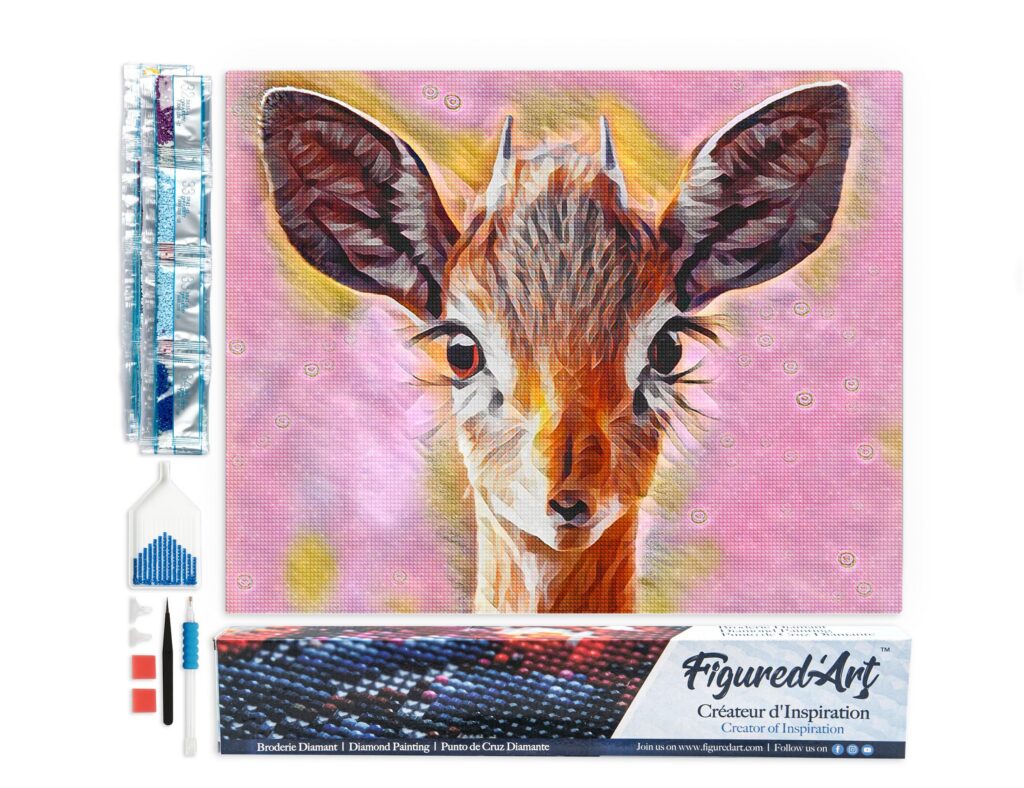 Broderie Diamant - Biche mignonne