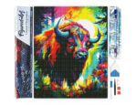 Broderie Diamant - Bison Coloré Abstrait
