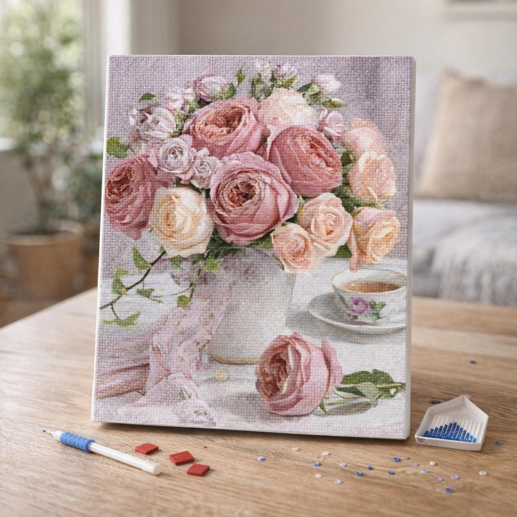 Broderie Diamant - Bouquet de Roses