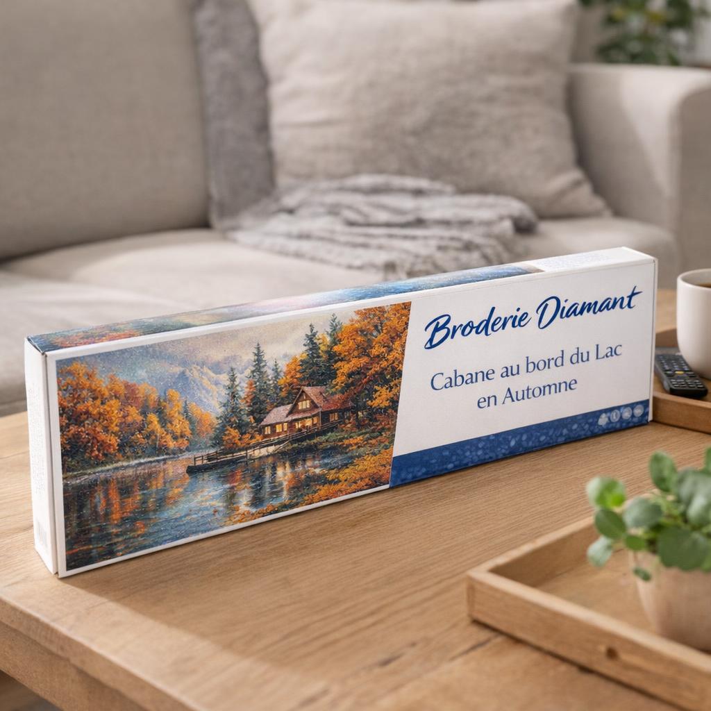 Cabane lac automne