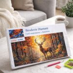 Broderie Diamant - Cerf majestueux en Automne