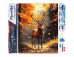 Broderie Diamant - Cerf majestueux en Automne