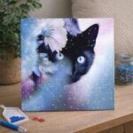 Broderie Diamant - Chat et Fleur