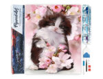 Broderie Diamant - Chat et Fleurs