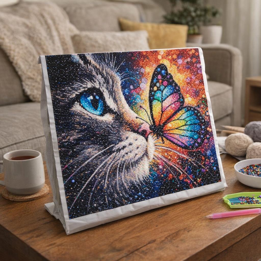 Chat papillon coloré