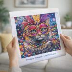 Broderie Diamant - Chat Mardigras