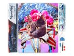 Broderie Diamant - Chat Mardigras