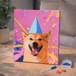 Broderie Diamant - Chien souriant pop art