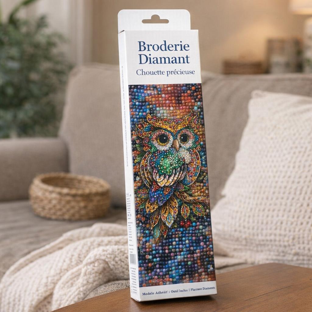 Chouette précieuse broderie
