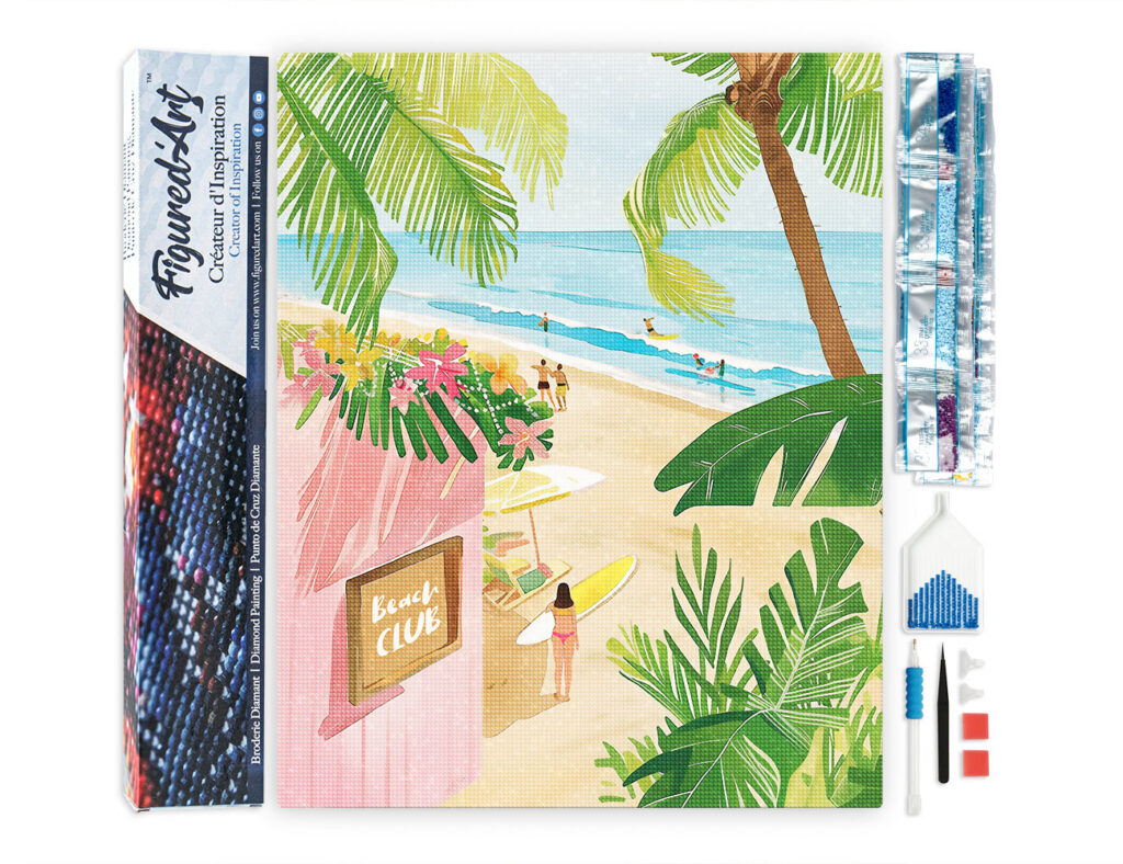 Broderie Diamant - Club de la plage