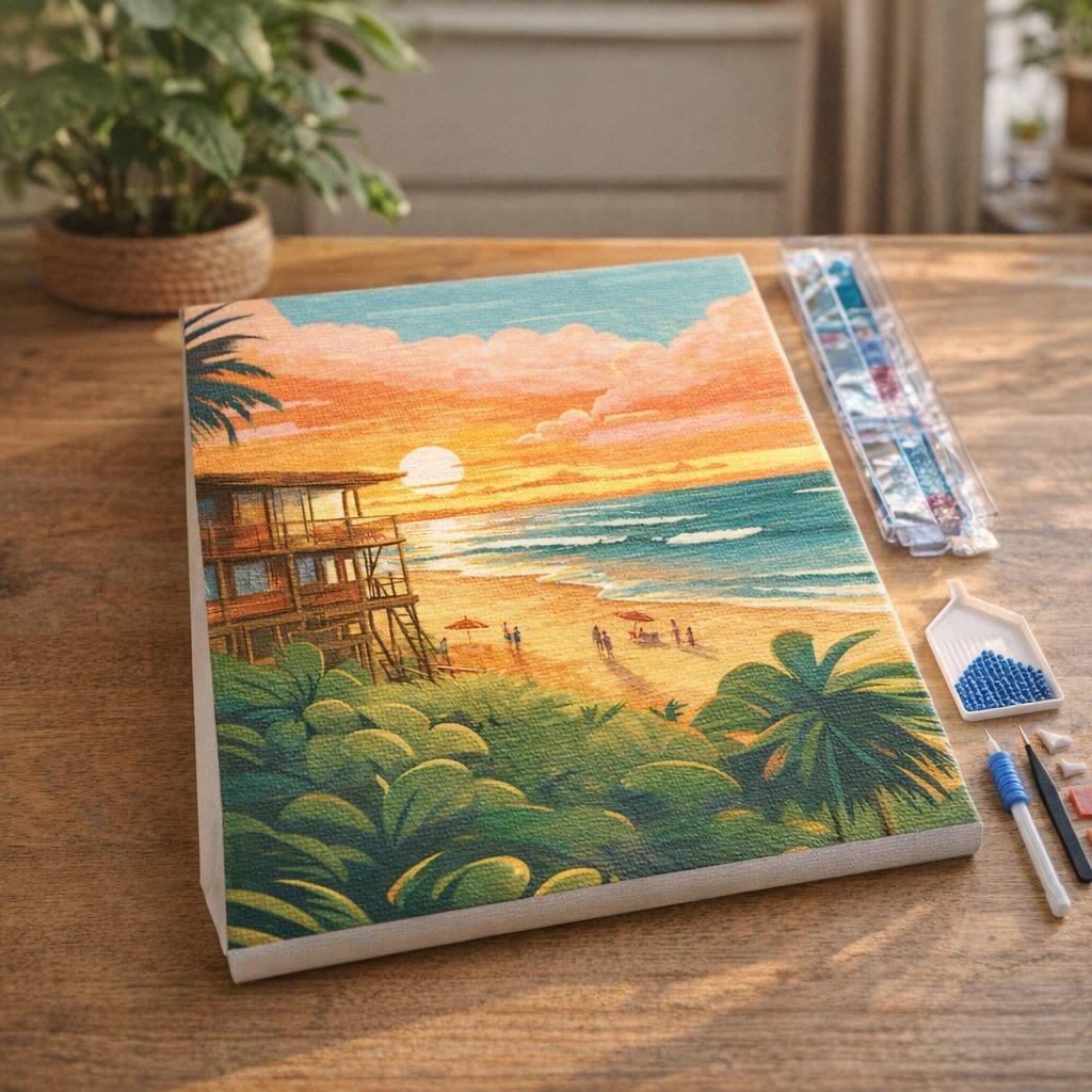 Broderie Diamant - Club de la plage