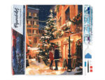 Broderie Diamant - Couple en Ville à Noël