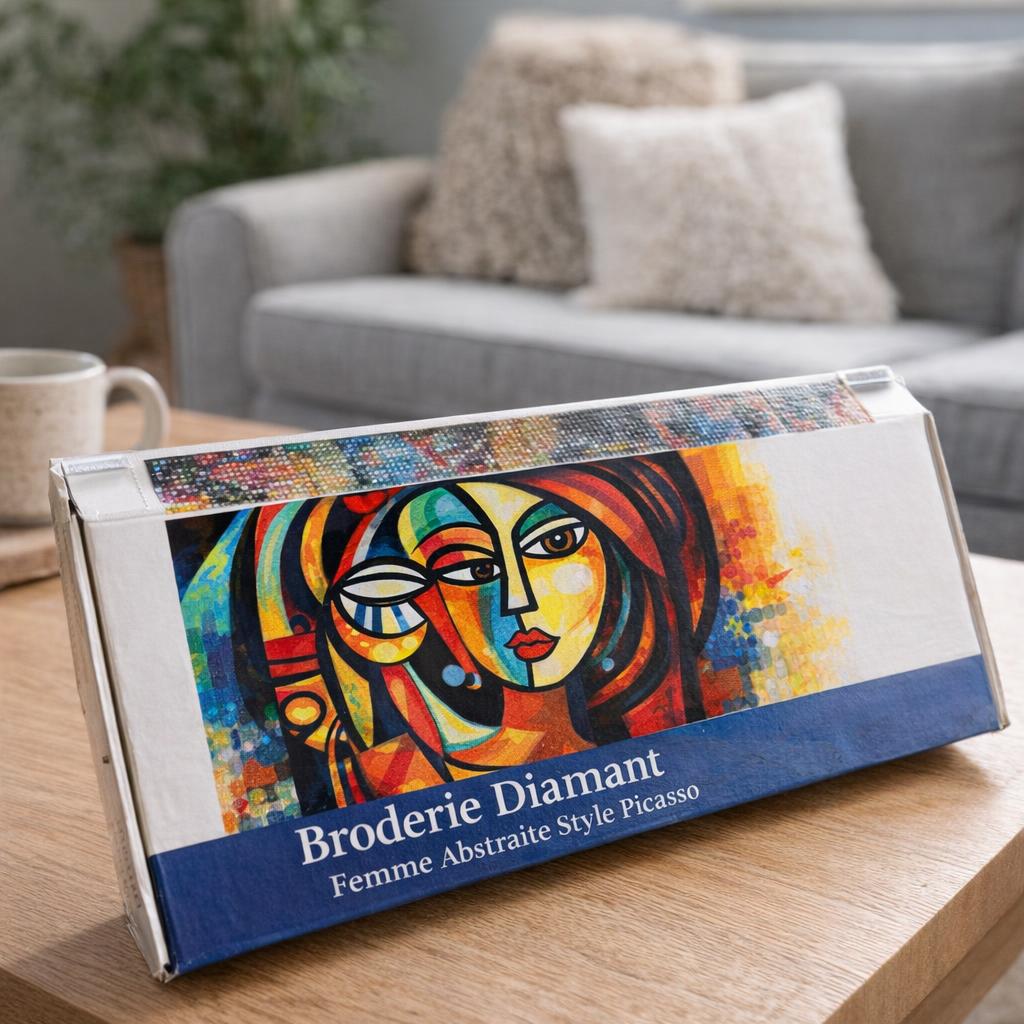 Broderie Diamant - Femme abstraite style Picasso
