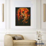 Broderie Diamant - Femme assise Art Déco