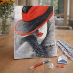 Broderie Diamant - Femme au chapeau Rouge