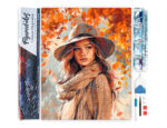 Broderie Diamant - Femme dans le vent d'Automne