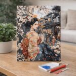 Broderie Diamant - Geisha dans une Rue Vintage