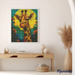 Broderie Diamant - Girafe Art Déco