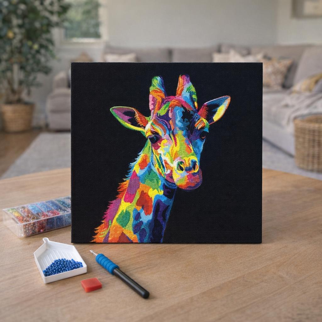 Broderie Diamant - Girafe Pop Art