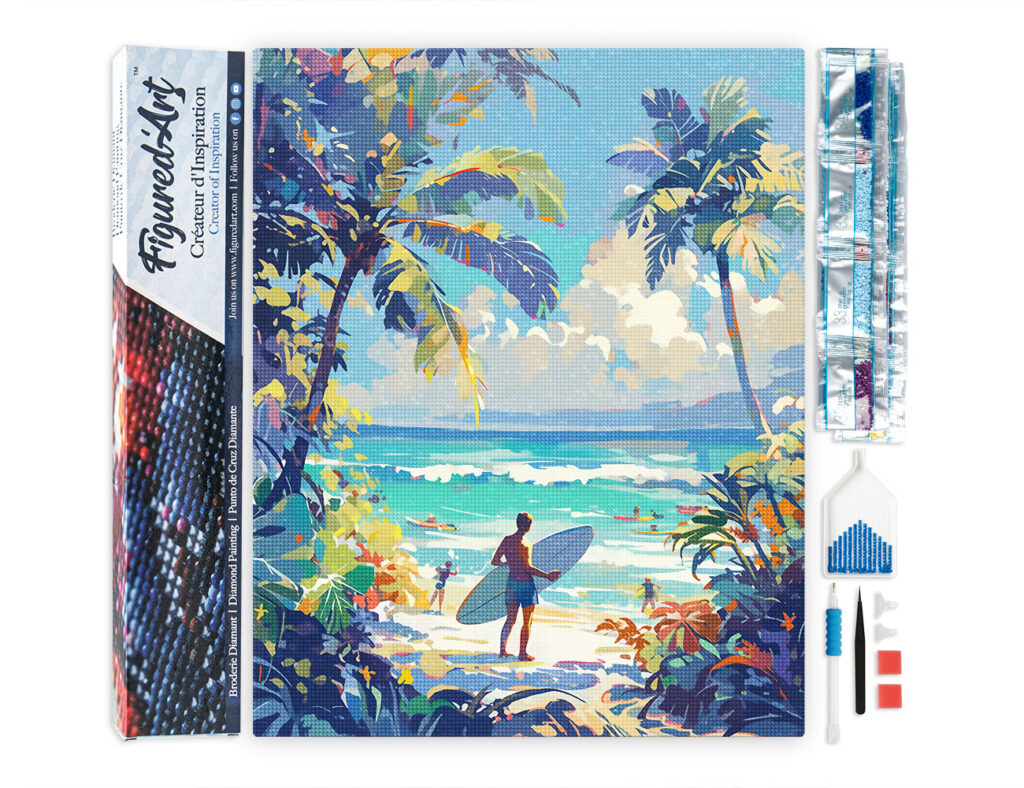 Broderie Diamant - Journée ensoleillée à la plage