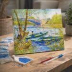 Broderie Diamant - La pêche au Printemps, Pont de Clichy - Van Gogh