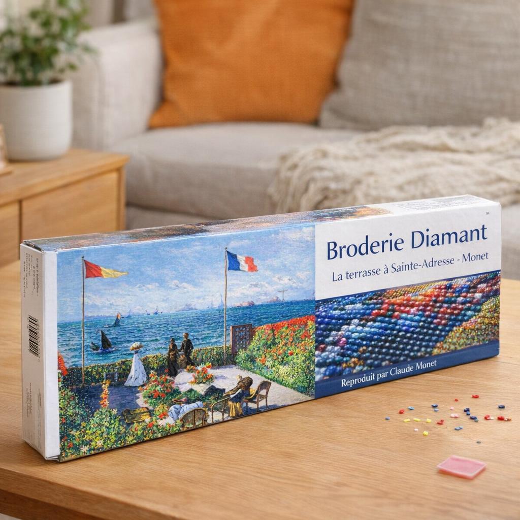 Broderie Diamant - La terrasse à Sainte-Adresse - Monet