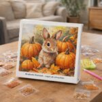 Broderie Diamant - Lapin et citrouilles