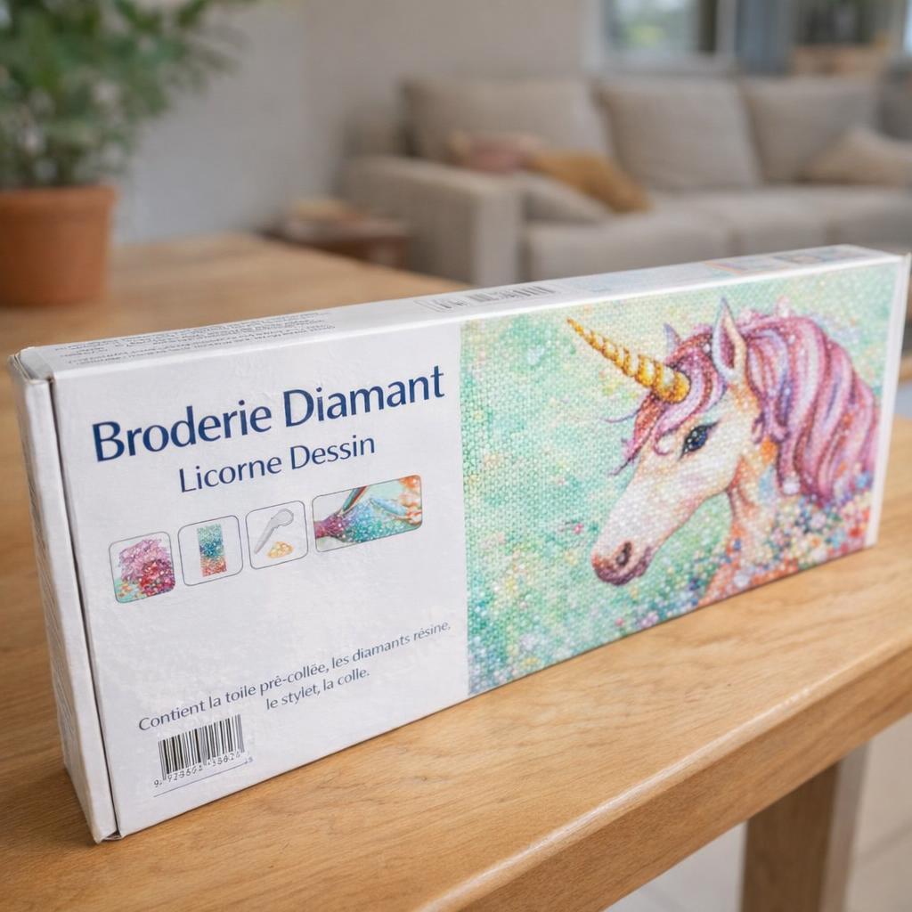 Broderie Diamant - Licorne Dessin