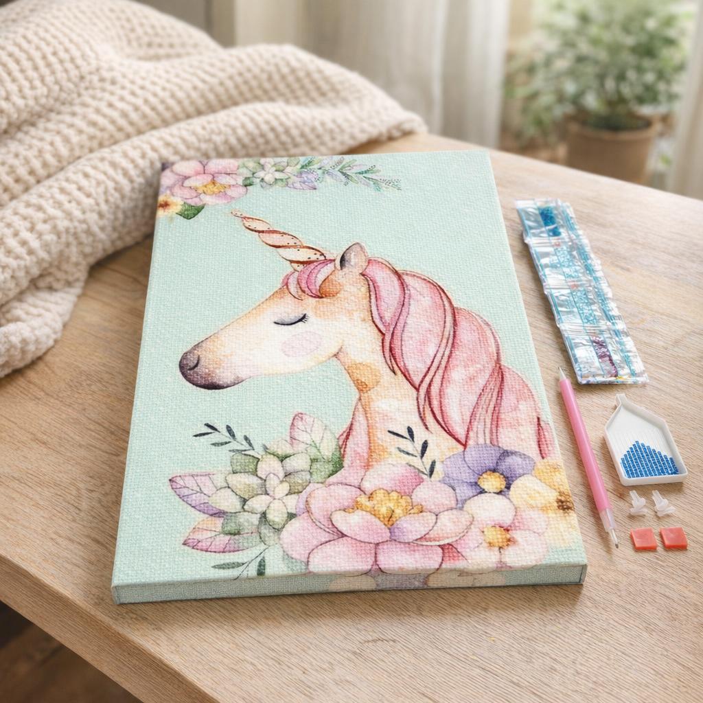 Broderie Diamant - Licorne Dessin