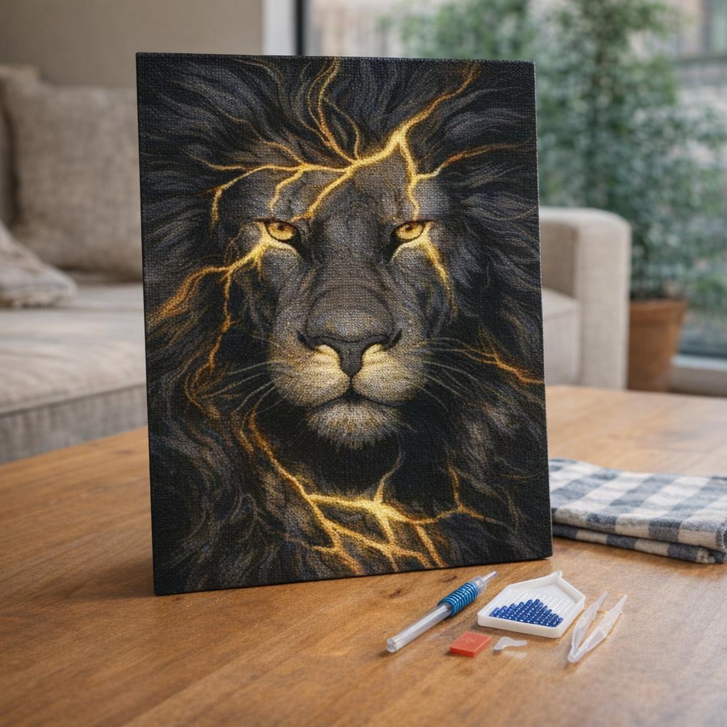 Broderie Diamant - Lion Eclair