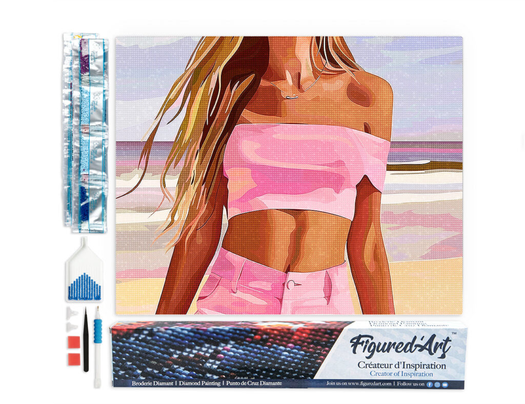 Broderie Diamant - Mer, sable et élégance