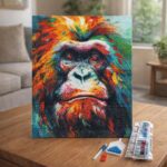 Broderie Diamant - Orang-outan Coloré Abstrait