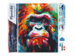 Broderie Diamant - Orang-outan Coloré Abstrait