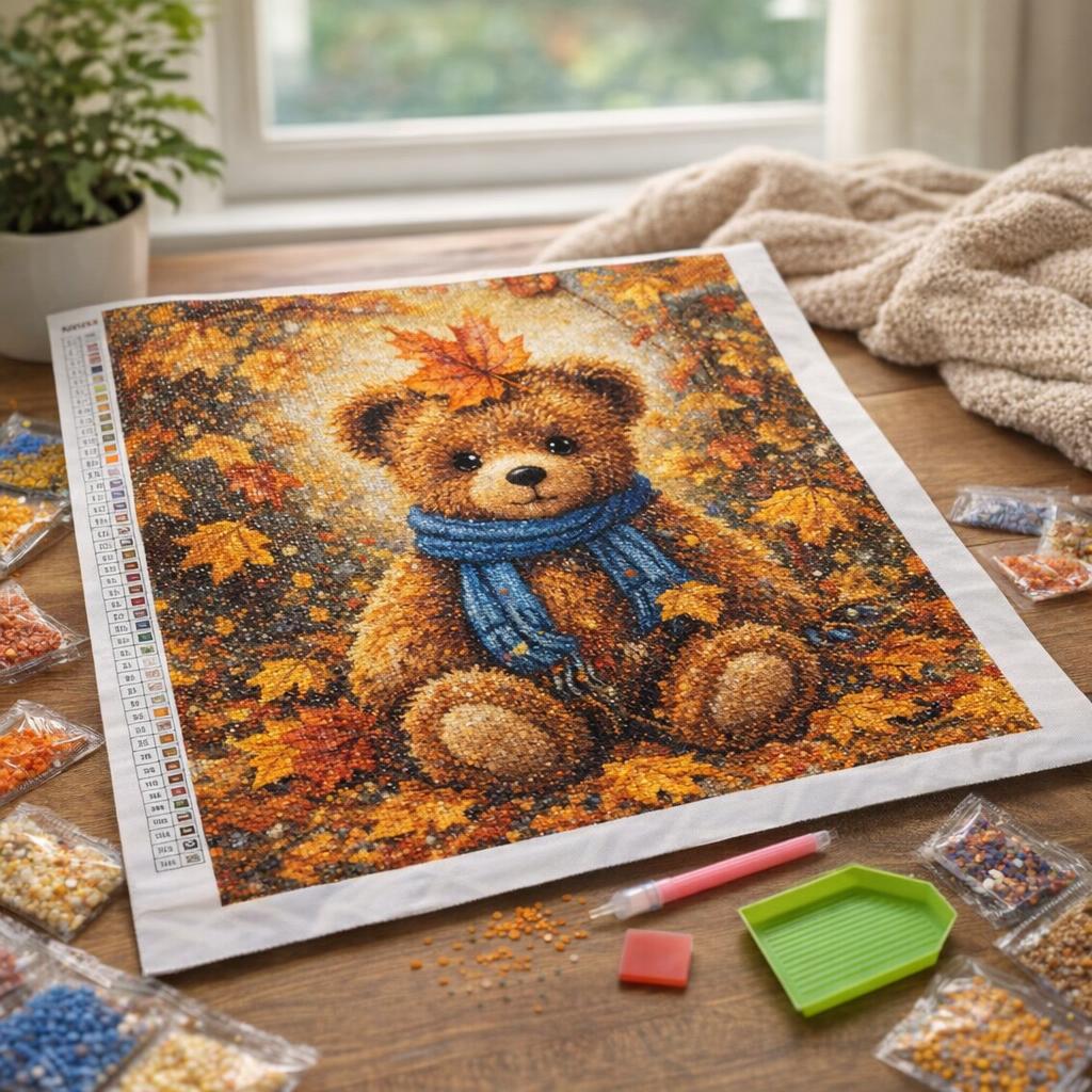 Ourson feuilles automne