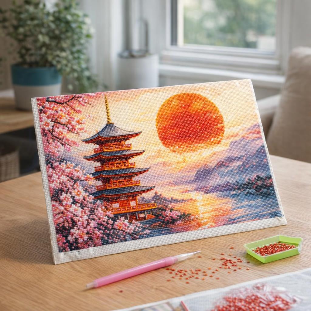 Pagode soleil levant