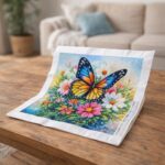 Broderie Diamant - Papillon et Fleurs