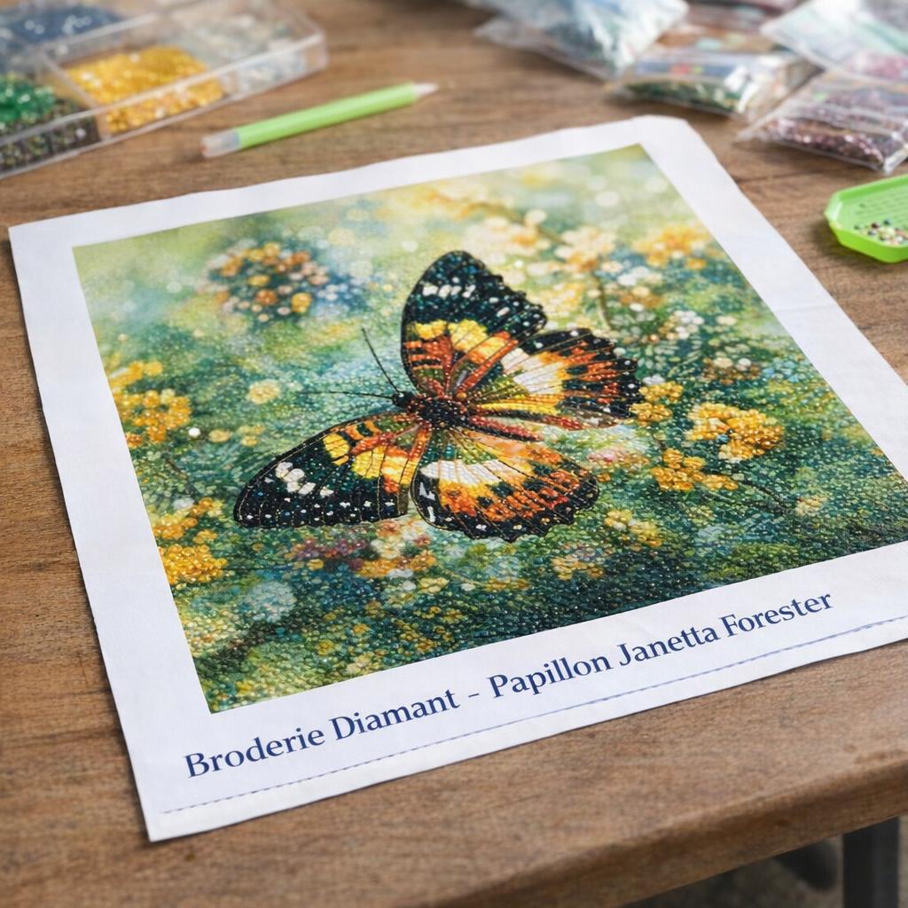 Broderie Diamant - Papillon Janetta Forester