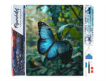 Broderie Diamant - Papillon Morpho Bleu