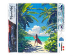 Broderie Diamant - Paradis tropical du surf