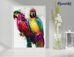 Broderie Diamant - Perroquets en Peinture
