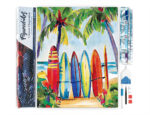 Broderie Diamant - Planche de surf colorées