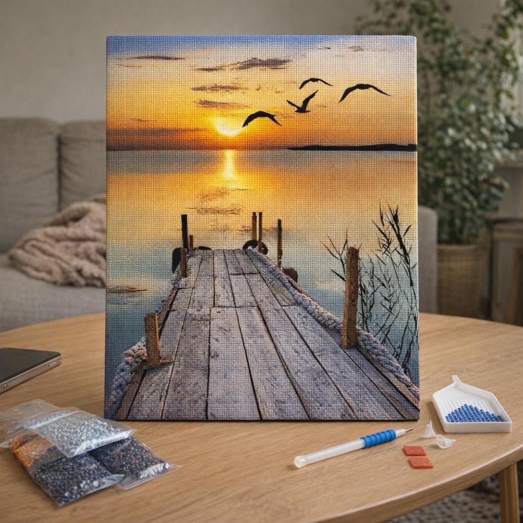 Broderie Diamant - Ponton sur Lac