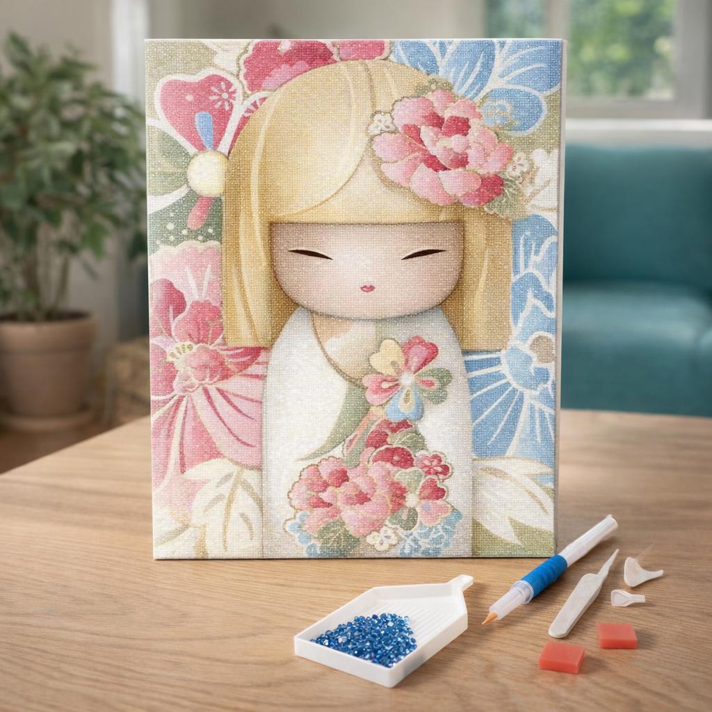 Broderie Diamant - Poupée asiatique