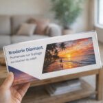 Broderie Diamant - Promenade sur la plage au coucher du soleil