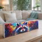 Broderie Diamant - Raton laveur Coloré Abstrait