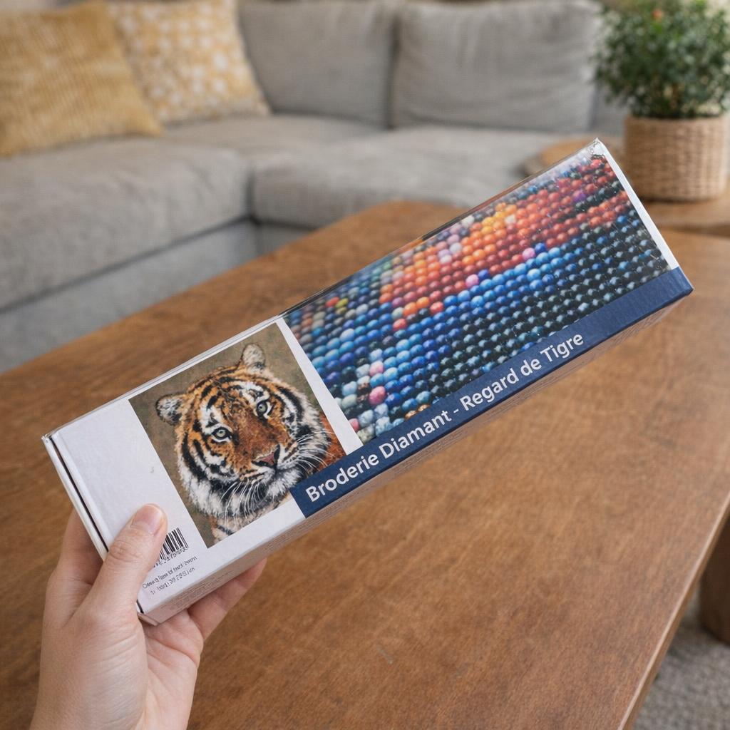 Broderie Diamant - Regard de Tigre