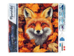 Broderie Diamant - Renard dans les feuilles d'Automne