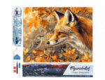 Broderie Diamant - Renard et oiseau en Automne