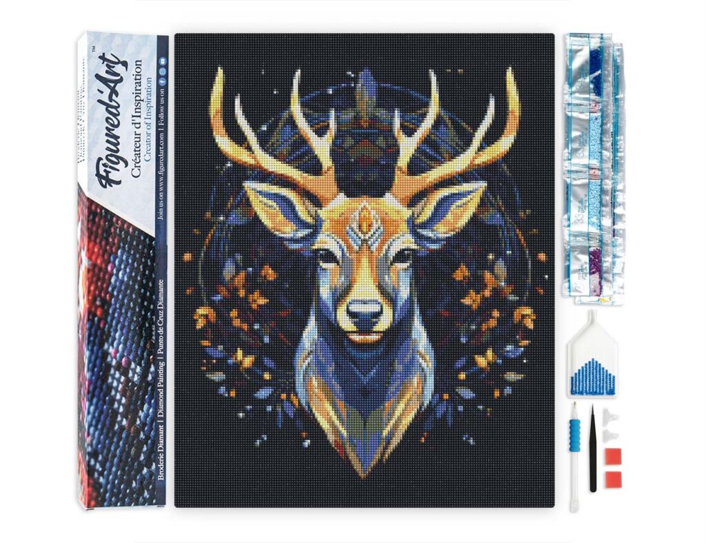 Broderie Diamant - Renne Majestueux